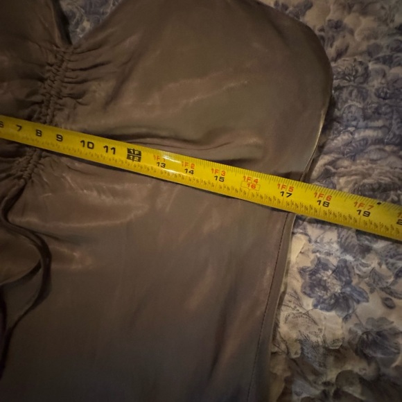 Zara Olive Satin dress - Picture 6 of 8